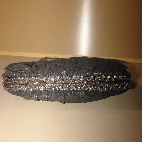 Clara Kasavina Handmade Black Satin & Rhinestone Evening Bag - Picture 10 of 10